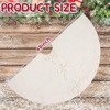Swtroom 48-Inch White Cable Knit Christmas Tree Skirt - Cozy Rustic Farmhouse Decor for Hearth, Xmas Tree Collar & Holiday Parties - 2 of 4