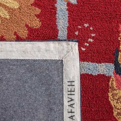 Chelsea Hand-Hooked Red Wool Rooster Area Rug