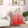Tangkula Office Rolling Cart 20 Storage Drawers Scrapbook Paper Studio Organizer Pink Gradient - 2 of 4