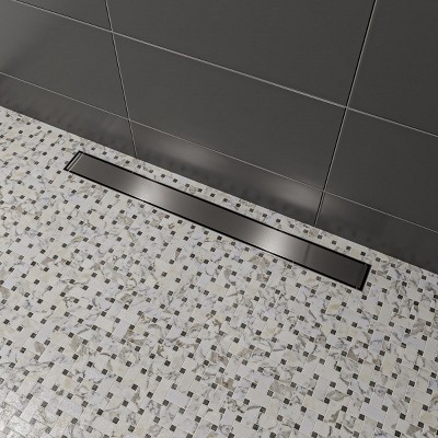 ALFI ABLD32B-BSS 32Inch Modern Brushed Stainless Steel Linear Shower Drain with Solid Cover