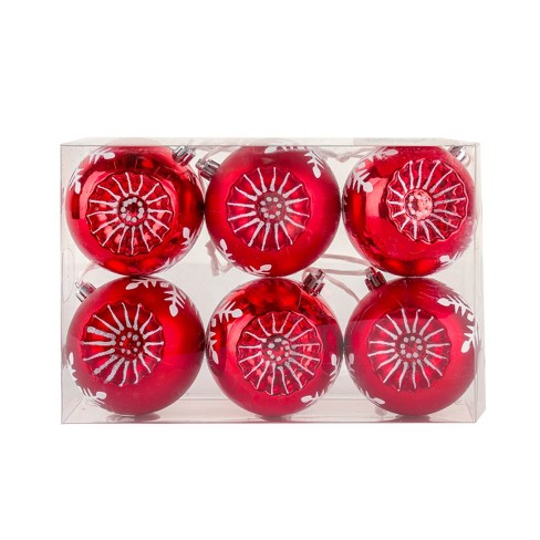 R N' Ds Christmas Snowflake Ball Ornaments - Red And White - 76 Pack :  Target