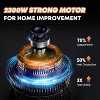 SILVEL Cement Mixer, 2300W Handheld Electric Concrete Mixer, Portable Mortar Mixer with 6 Adjustable Speed, 110V Mud Mixer for Mixing Mud, Cement - 3 of 4