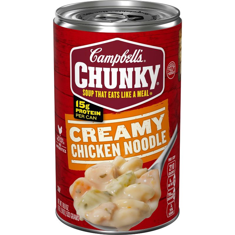 Campbell&#39;s Chunky Creamy Chicken Noodle Soup - 18.8oz, 1 of 16