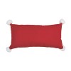 Transpac Polyester 16 in. Multicolored Christmas Embroidered and Snowflake Lumbar Pillow - 2 of 3