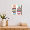 16" x 16" Surfboard Pattern by Edward M Fielding Framed Canvas Wall Art - Amanti Art: Vibrant Teal & Orange Decor - 4 of 4