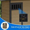 5x3FT Outdoor Storage Shed, All-Weather Plastic Storage Shed with Side Windows, Floor, Lockable Doors for Backyard Garden Pool Tool - 4 of 4