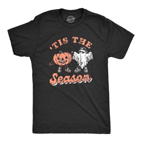 Mens Tis The Season T Shirt Funny Scary Halloween Disguise Lovers Tee For Guys - Crazy Dog Men's T Shirt - image 1 of 4