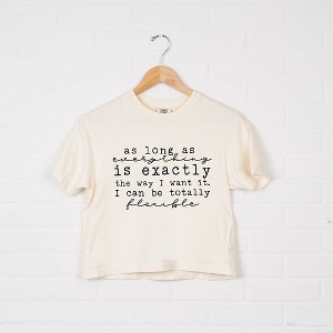 Simply Sage Market Women's  I Can Be Flexible Short Sleeve Relaxed Fit Cropped Tee - 1 of 4