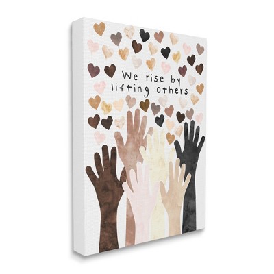 Stupell Industries We Rise by Lifting Others Quote Hands Hearts