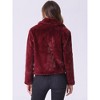 INSPIRE CHIC Women's Autumn Winter Cropped Notch Lapel Faux Fur Fluffy Jacket - 4 of 4