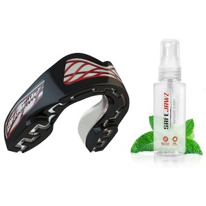 SafeJawz NITRO Triple Layer Shock Cage Sports Mouth Guard with Case and Disinfectant Spray Bundle Kit for Basketball, Football, MMA, Hockey, Wrestling - 1 of 4