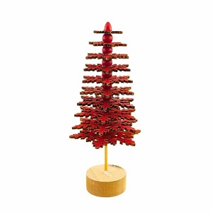 One Hundred 80 Degrees 9.0 Inch Red Snowflake Tree Christmas Village Tree Sculptures - 1 of 4