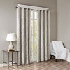 Sapphtopaz Grommet Top Curtains Knitted Jacquard Damask Window Curtain Panel, Total Blackout, More Privacy for Bedroom, Living Room, Machine Washable - 4 of 4