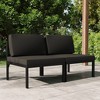 vidaXL 2-seater Outdoor Sofa Anthracite - 2 of 4