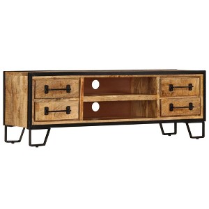 vidaXL TV Cabinet Multicolor Solid mango wood and steel 47.2 in long - 1 of 4
