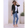 INSPIRE CHIC Women's 3/4 Sleeve Dressy Neck Ruffle Open Front Casual Eyelet Cardigans - 2 of 4