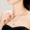 Guili 2ct Lab-Created Moissanite Round Solitaire Classic Drop Pendant Necklace - Timeless and Elegant Jewelry for Any Occasion - 3 of 3