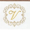 Linum Home Textiles 100% Turkish Cotton MONICA Gold Thread 2PC Embellished Hand Towel Set - 3 of 3