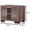 NicBex Nightstand with 2 Drawers,1pc Side Table with  Multi-colored and Finish and Pulls,Bedside Table for Bedroom,Living Room - 3 of 4