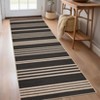 Washable Easy Jute Rug Modern Striped Living Room Rug with Non-Slip Backing, Non Shedding Neutral Floor Mats - 4 of 4