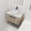 GDFStudio Broderick Wall Mounted Wood Bathroom Vanity with Ceramic Sink - 2 of 4