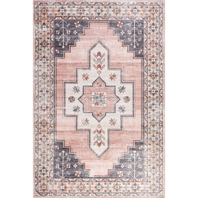 Nuloom Nuloom Pavani SplashGuard Vintage Bordered Machine Washable Area Rug