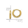 Chisel Stainless Steel Polished Yellow IP-plated 1.6mm Hinged Hoop Earrings - 4 of 4