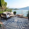 World Rug Gallery Contemporary Nature Inspired Tropical Leaves Reversible Indoor/Outdoor Area Rug:  Quick Dry,  UV Protection - 2 of 4