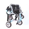 Ultra-Light Transport Wheelchair, Foldable w/Lock Brakes & Flip Armrests - 2 of 4