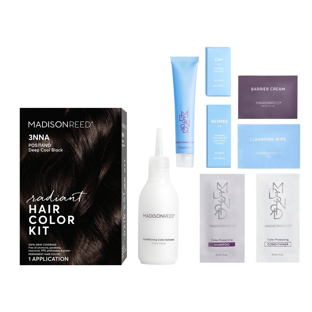 Photos - Hair Dye Madison Reed Radiant Hair Color Kit - Postitano Black - 8ct - Ulta Beauty