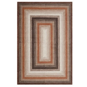 Indoor Modern Machine Washable Geometric Bordered Area Rugs - Soft Non Slip Floor Carpet for Home Office - 1 of 4
