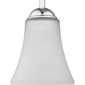 Progress Lighting, Angelic Collection, 1-Light Mini-Pendant, Polished Chrome, Etched Glass Shade