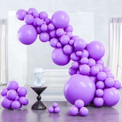 PartyWoo Balloons Purple Light Lavender Lilac 36 18 12 10 5 Inch 100 pcs