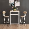 Bar table, equipped with 2 bar stools , with backrest and partition - 4 of 4