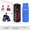 Costway 40Lbs Filled Punching Boxing Suit w/Sandbag Gloves Rucksack Hook Jump Rope - 4 of 4