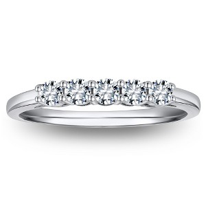 Le Sha Anniversary Ring Wedding Band for Women Cubic Zirconia Sterling Silver by Ginger Lyne - 1 of 4