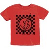 The Juniper Shop SmileyWorld Checkered Lightning Distressed Youth Short Sleeve Tee - 2 of 4