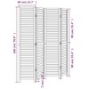 vidaXL Black Solid Wood Paulownia 4-Panel Room Divider - Privacy Partition for Living Room, Bedroom, or Office - Indoor Panel Screen, 140-145 x 180 cm - 3 of 4