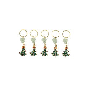 Unique Bargains Christmas Elements Hair Ring Pendants 6 Pcs - 1 of 4