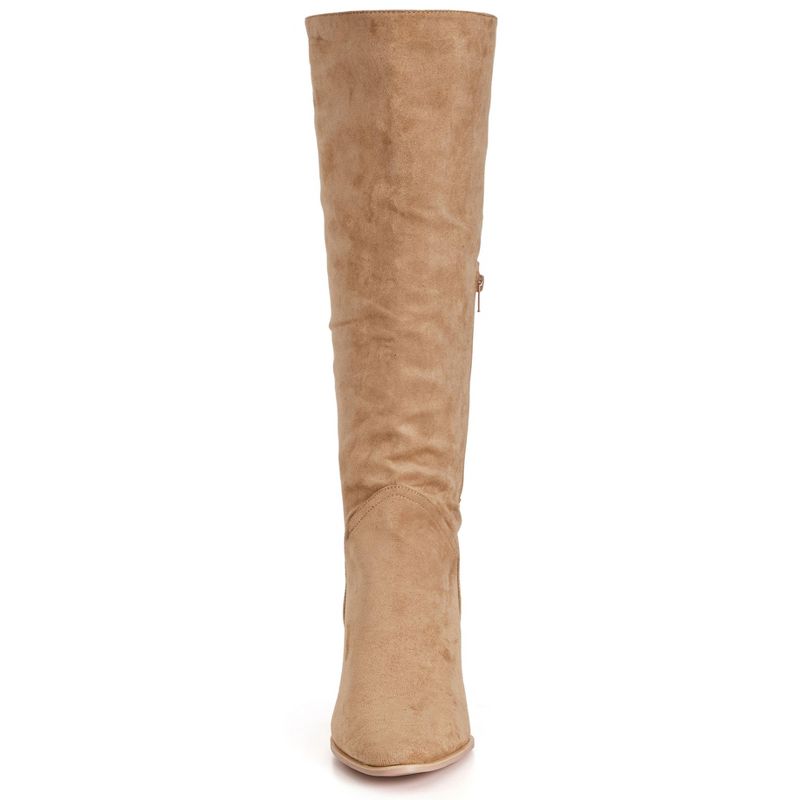 Women's Wide Fit Impact Knee Boot - Beige | CITY CHIC, 5 of 8