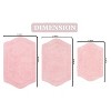Waterford Collection Tufted Bath Rug, Extra Soft and Absorbent, Non-Slip Bath Mats, Machine Washable bath rugs for Bathroom, 3 Piece Set, Pink - 3 of 4