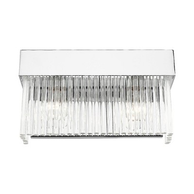 Norwich 2-Light Polished Chrome Vanity Sconce with Crystal Rods