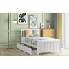 Twin size Platform Bed with Two Drawers White - 2 of 4