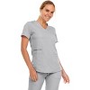 MediChic Women's V-Neck Scrub Set Straight Leg Six Pocket Cargo Scrub Pants with 4-Way Stretch Scrubs Sets - 4 of 4