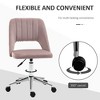 Kumasinova Velvet Mid Back Home Office Chair, Adjustable Height Swivel Desk Chair with Hollow Back Design for Living Room,Bedroom,Study Room - 4 of 4