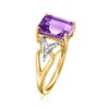 Ross-Simons 2.30 Carat Amethyst Ring With Diamonds in 14kt Yellow Gold - 3 of 4