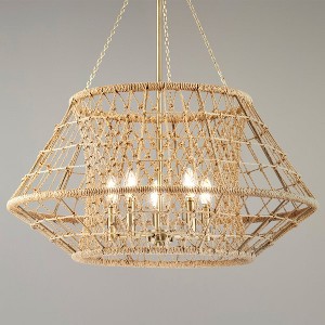 Urban Ambiance Luxury Bohemian Indoor Chandelier,  31-1/2''H x 30"W x 30''D,  Vintage Brass Finish, UHP4680 - 1 of 4