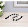 HomeRoots 48" Black And Silver Bling Bling Beads Decorative Tassel - 2 of 4