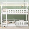 Twin Over Twin House Bunk Bed with Fence and Door - 3 of 4