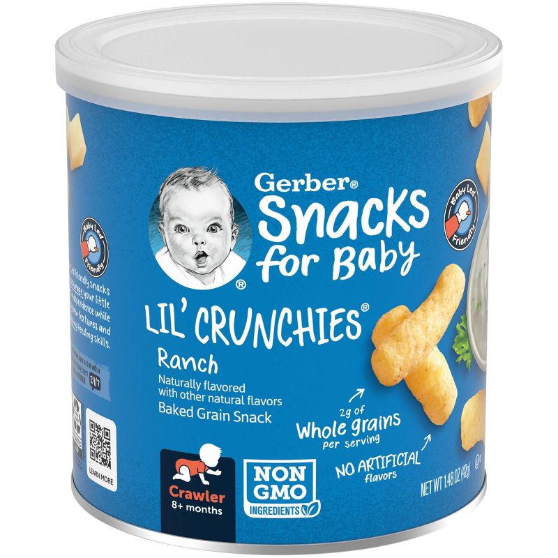 Gerber Lil&#39; Crunchies Ranch Baked Corn Baby Snacks - 1.48oz, 3 of 12